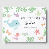 Onder het Baby shower Zee Cute Custom Pastel Gastenboek (Voorkant)