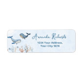 Onder het Baby shower zee Etiket (Voorkant)