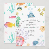 Onder het Baby shower Zee Kaart (Voorkant / Achterkant)