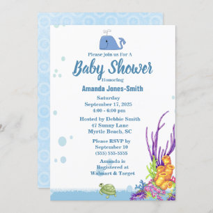 Onder het Baby shower Zee Kaart