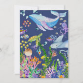 Onder het Baby shower Zee Ocean Animals Kaart (Achterkant)