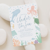 Onder het Baby shower Zee Ocean Animals Kaart