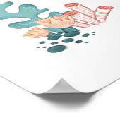 Onder het Baby shower Zee Ocean Animals Poster (Hoek)