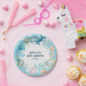 Onder het Baby shower Zee Papieren Bordje (Feest)
