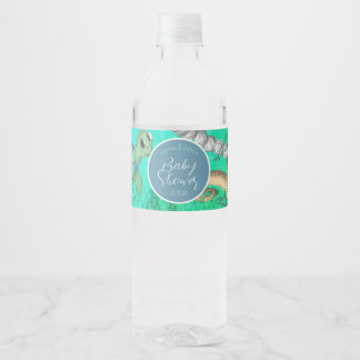 Onder het Baby shower Zee Waterfles Etiket
