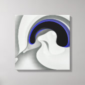 Onder het blauw: Abstract grijs, zwart & blauw Canvas Afdruk (Voorkant)