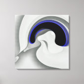Onder het blauw: Abstract grijs, zwart & blauw Canvas Afdruk (Voorkant)