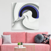 Onder het blauw: Abstract grijs, zwart & blauw Canvas Afdruk (Insitu (Woonkamer))