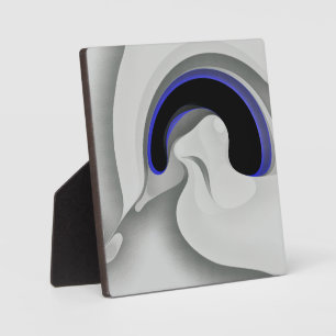 Onder het blauw: abstract grijs, zwart en blauw fotoplaat
