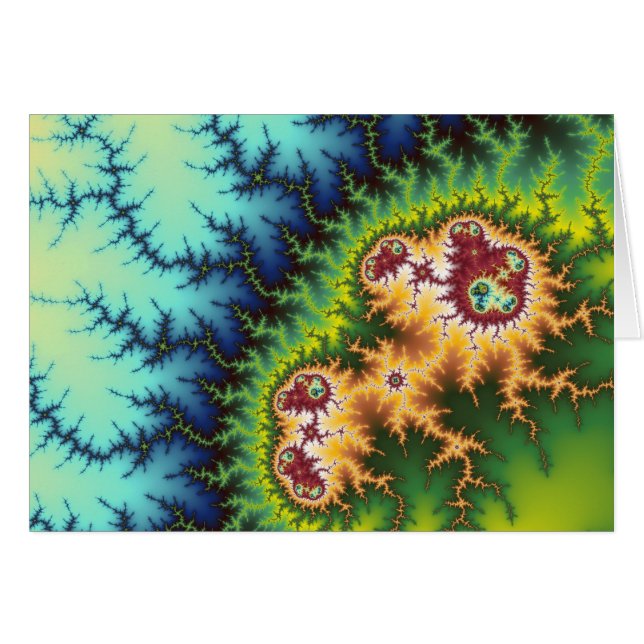 Onder het bos - fractale Kaart (Voorkant Horizontaal)