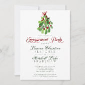 Onder het Christmas Mistletoe Verloving Kaart (Voorkant)