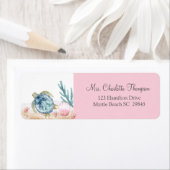 Onder het etiket van het Zee schildpad (Insitu)