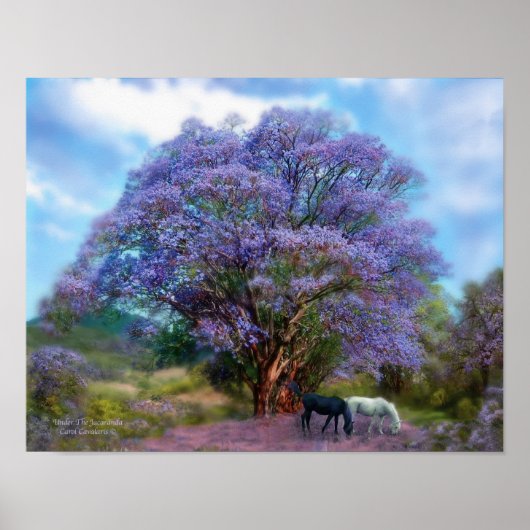 Onder het Jacaranda Art Poster/Print Poster (Voorkant)