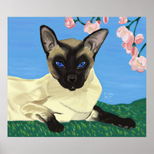 Onder het poster Cherry Blossom