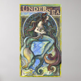 "Onder het Zee" - 16,50 x 11,00 inch, Poster / pap