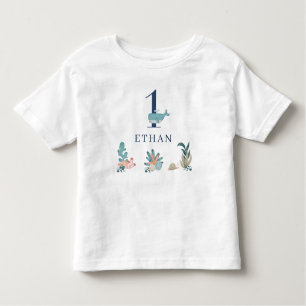 Onder het Zee 1e Baby Boy Schattigee Blauwe Waterv Kinder Shirts