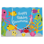 Onder het Zee 1st Birthday Gift Bag Groot Cadeauzakje (Voorkant)