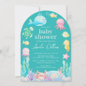 Onder het Zee Adventure Baby shower Kaart (Voorkant)