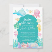 Onder het Zee Adventure Baby shower Kaart (Voorkant)