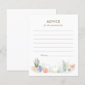 Onder het Zee Baby shower Advice Kaart (Voorkant / Achterkant)