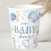Onder het Zee Baby shower Blue Ocean Papieren Bekers
