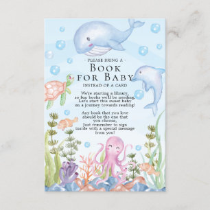 Onder het Zee Baby shower Boek voor Baby Kaart