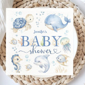 Onder het Zee Baby shower Boy Ocean Paper servette Servet