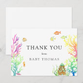 Onder het Zee Baby shower Dank U Bedankkaart (Voorkant / Achterkant)
