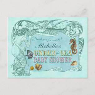 Onder het Zee Baby shower Dank U Briefkaart