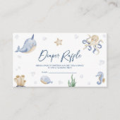 Onder het Zee Baby shower Diaper Raffle Informatiekaartje (Voorkant)