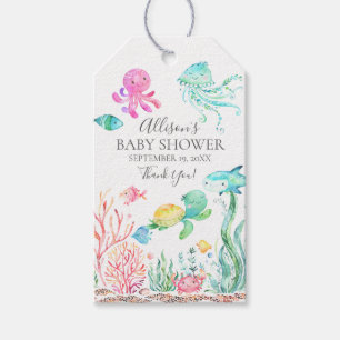 Onder het Zee Baby shower Favor Gift Label Cadeaulabel