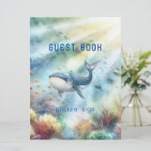 Onder het Zee Baby shower Guest Book Sign (Staand voorkant)