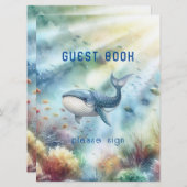 Onder het Zee Baby shower Guest Book Sign (Voorkant / Achterkant)