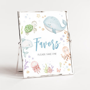 Onder het Zee Baby shower gunsten Poster