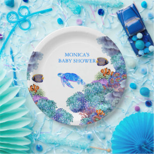 Onder het Zee Baby shower Nautical Ocean Papieren Bordje