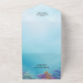 Onder het Zee Baby shower Ocean Animals Boy All In One Uitnodiging (Buitenkant)