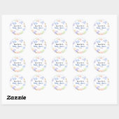 Onder het Zee Baby shower Ocean Animals Ronde Sticker (Vel)