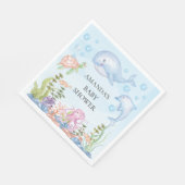 Onder het Zee Baby shower papieren servetten (Hoek)