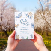 Onder het Zee Baby shower Party Kaart