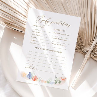 Onder het Zee Baby shower Voorspellingen en Advies Kaart
