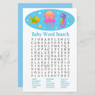 Onder het zee Baby word scramble game