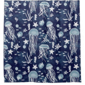 Onder het Zee Bathroom Shower Curtain Douchegordijn (Voorkant)