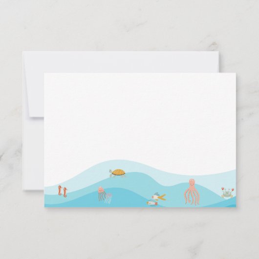 Onder het Zee bedankpas Bedankkaart (Achterkant)