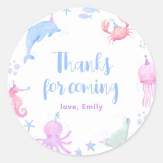 Onder het Zee bevallen kinderen Ronde Sticker
