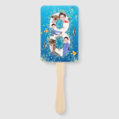 Onder het Zee Big 8th Birthday Photo Collage Handwaaier (Voorkant)