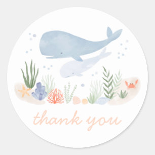 Onder het Zee Birthday Party Ronde Sticker