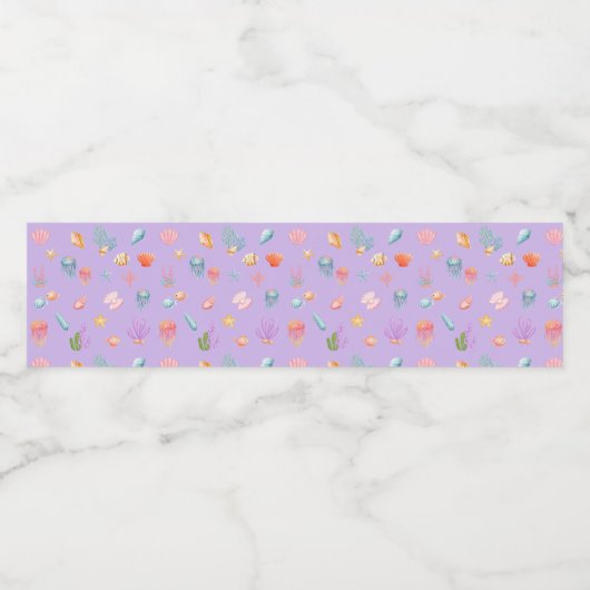 Onder het Zee Birthday Waterfles Etiket (Enkel label)