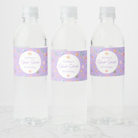 Onder het Zee Birthday Waterfles Etiket (Flessen)