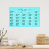 Onder het Zee blauwe zitplaats Poster (Keuken)