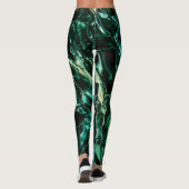 Onder het Zee Blauwgroen Liquid Splash Leggings (Achterkant)